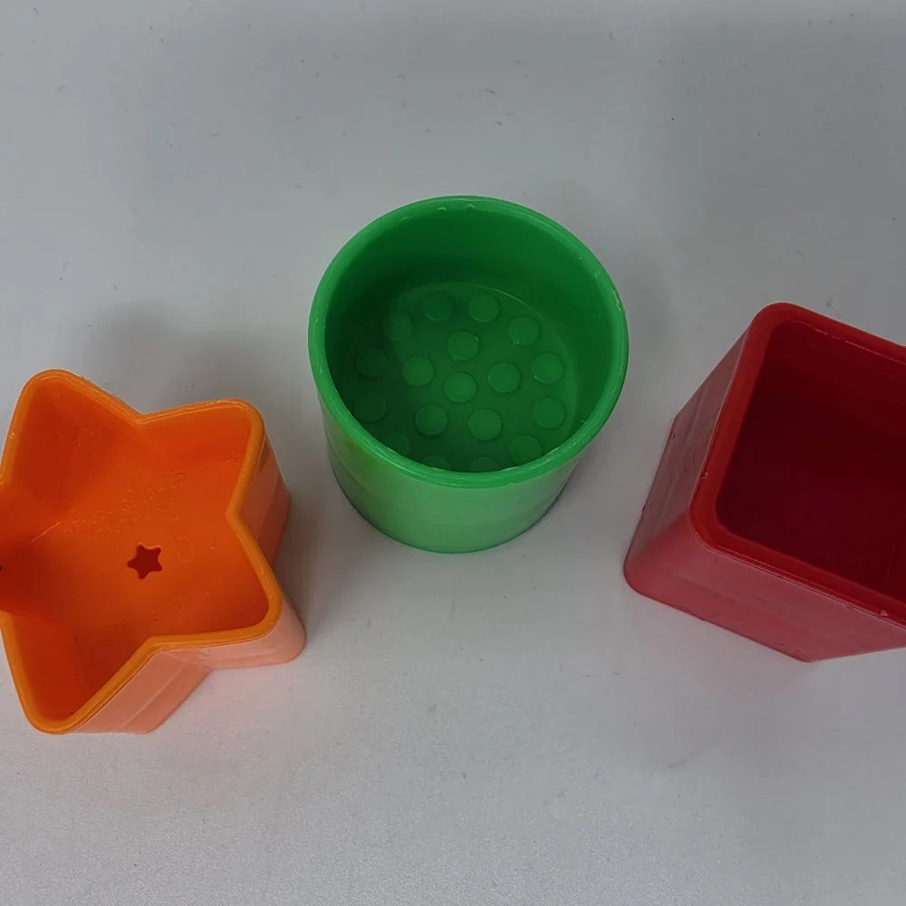 Plastic Blocks 1 2 3 Shapes Lot of 6